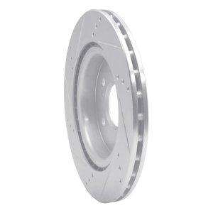Mercedes-Benz CLA250 Brake Rotor (1) - Rear Right - R1 Concepts - Drilled & Slotted - Silver - `14-`19